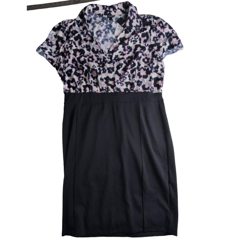 Torrid 2 At The Knee Ponte Studio Crepe‎ Bodycon Dress in Floral Black Size 2xl